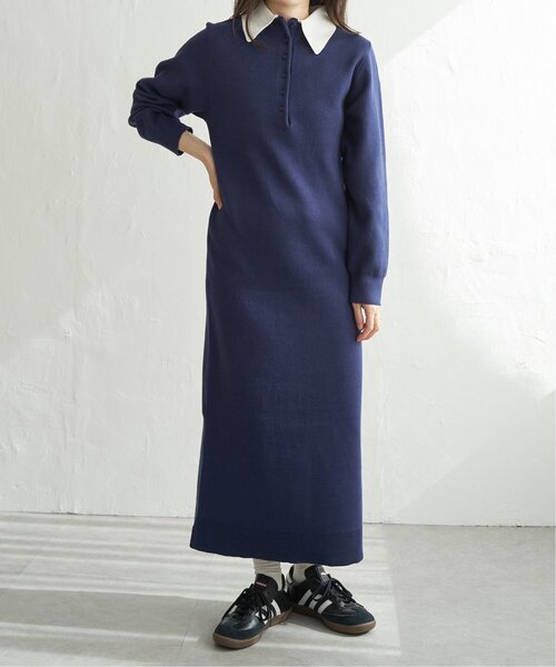 クールクール配色ポロニットワンピース（ワンピース）｜VENCEEXCHANGE