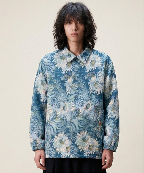 rehacer(レアセル)の「rehacer : Gobelin CoachJacket / ゴブラン コーチ ジャケット(ブルゾン・メンズ・ブラック/ブルー・SMALL/LARGE/MEDIUM)」の1枚目の写真
