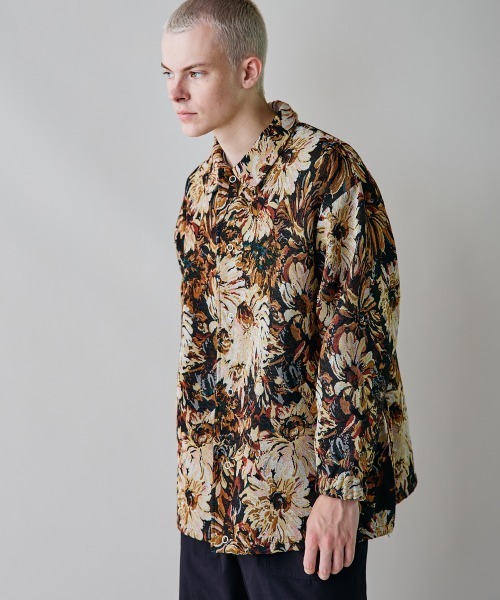 rehacer(レアセル)の「rehacer : Gobelin CoachJacket / ゴブラン コーチ ジャケット(ブルゾン・メンズ・ブラック/ブルー・SMALL/LARGE/MEDIUM)」の5枚目の写真