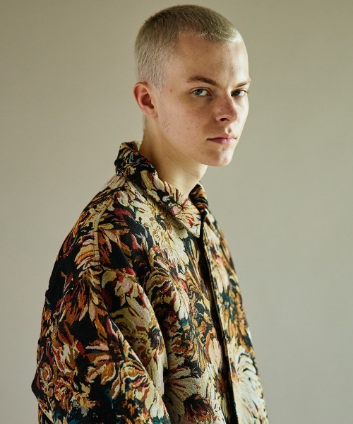 rehacer(レアセル)の「rehacer : Gobelin CoachJacket / ゴブラン コーチ ジャケット(ブルゾン・メンズ・ブラック/ブルー・SMALL/LARGE/MEDIUM)」の3枚目の写真