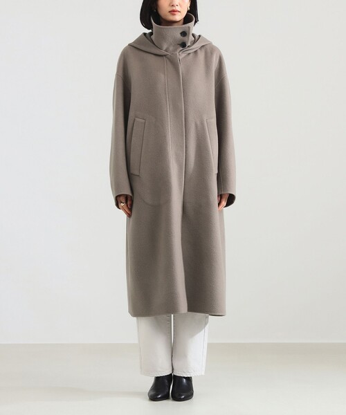 Demi-Luxe BEAMS（デミルクス ビームス）の「【1/1値下げ】リバー フーディーコート（その他アウター・レディース・オフホワイト/グレイッシュベージュ・36/38）」の22枚目の写真
