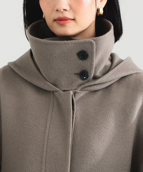 Demi-Luxe BEAMS（デミルクス ビームス）の「【1/1値下げ】リバー フーディーコート（その他アウター・レディース・オフホワイト/グレイッシュベージュ・36/38）」の18枚目の写真