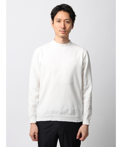 セール】最高ニット モックネックニット 長袖 ウォッシャブル メランジ