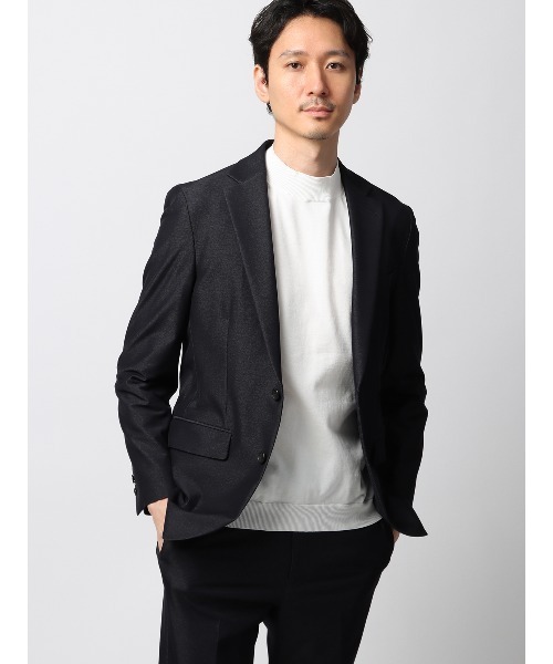 SUIT SQUARE（スーツスクエア）の「最高ニット モックネックニット 長袖 ウォッシャブル メランジポリエステル 無地（ニット/セーター・メンズ・ホワイト系/ブラック系/ブルー系・S/M/L/LL）」の4枚目の写真