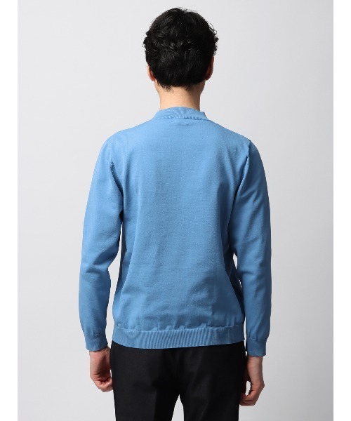 SUIT SQUARE（スーツスクエア）の「最高ニット モックネックニット 長袖 ウォッシャブル メランジポリエステル 無地（ニット/セーター・メンズ・ホワイト系/ブラック系/ブルー系・S/M/L/LL）」の21枚目の写真