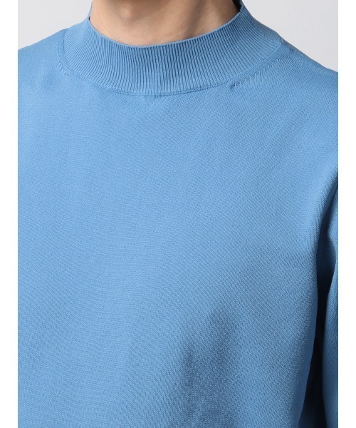 SUIT SQUARE（スーツスクエア）の「最高ニット モックネックニット 長袖 ウォッシャブル メランジポリエステル 無地（ニット/セーター・メンズ・ホワイト系/ブラック系/ブルー系・S/M/L/LL）」の22枚目の写真