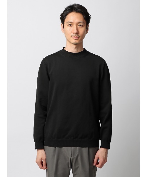 SUIT SQUARE（スーツスクエア）の「最高ニット モックネックニット 長袖 ウォッシャブル メランジポリエステル 無地（ニット/セーター・メンズ・ホワイト系/ブラック系/ブルー系・S/M/L/LL）」の13枚目の写真