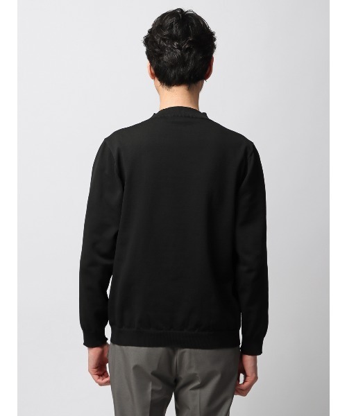 SUIT SQUARE（スーツスクエア）の「最高ニット モックネックニット 長袖 ウォッシャブル メランジポリエステル 無地（ニット/セーター・メンズ・ホワイト系/ブラック系/ブルー系・S/M/L/LL）」の15枚目の写真