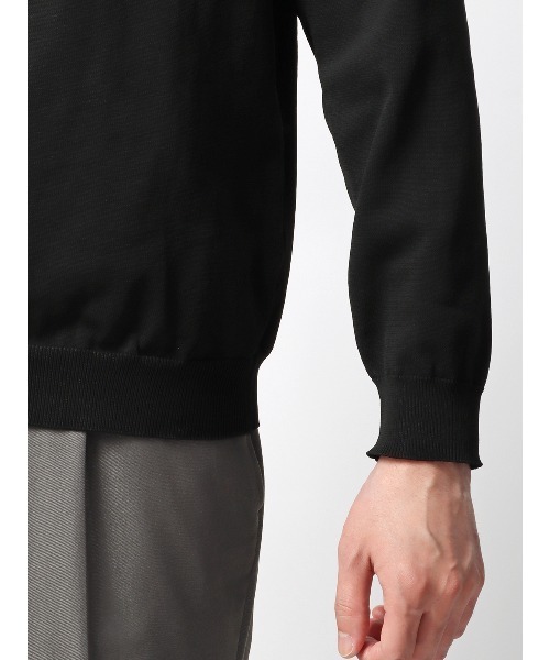 SUIT SQUARE（スーツスクエア）の「最高ニット モックネックニット 長袖 ウォッシャブル メランジポリエステル 無地（ニット/セーター・メンズ・ホワイト系/ブラック系/ブルー系・S/M/L/LL）」の17枚目の写真