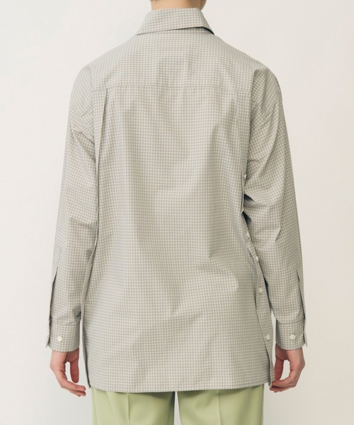 LE CIEL BLEU(ルシェルブルー)の「プラッドバックボタンディテールシャツ / Plaid Back-Button Detail Shirt(シャツ/ブラウス・レディース・グレー・36/38)」の7枚目の写真