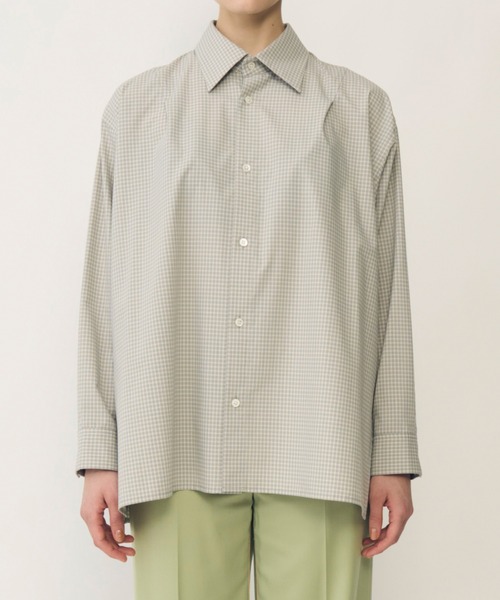 LE CIEL BLEU(ルシェルブルー)の「プラッドバックボタンディテールシャツ / Plaid Back-Button Detail Shirt(シャツ/ブラウス・レディース・グレー・36/38)」の6枚目の写真