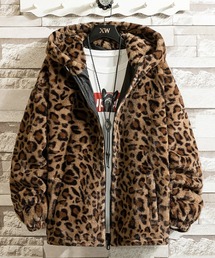 B'day（ビーデイ）の「【 B'day / ビーデー 】レオパードフェイクファーZIP-PK（パーカー）」