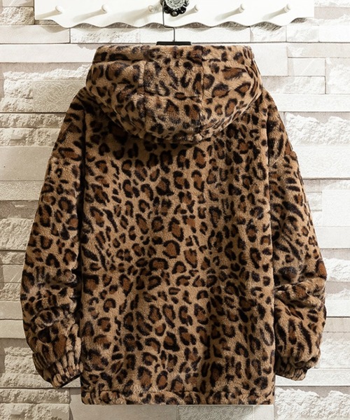 B'day(ビーデイ)の「【 B'day / ビーデー 】レオパードフェイクファーZIP-PK(パーカー・レディース・ホワイト/ブラウン・MEDIUM/LARGE/X-LARGE)」の3枚目の写真