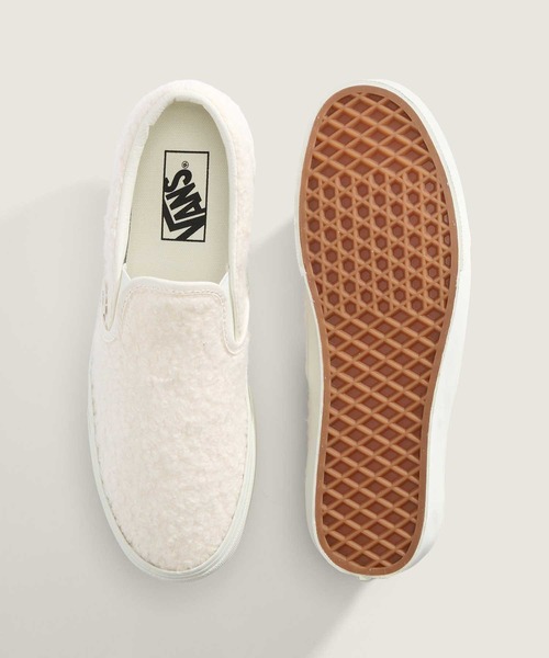VANS(バンズ)の「クラシック スリッポン パイルフリース / Classic Slip-On WHITE / VN000EACCJ71(スリッポン・メンズ・ホワイト・4/4.5/5/5.5/6/6.5/7)」の3枚目の写真