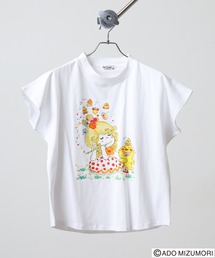水森亜土プリントフレンチスリーブTシャツ