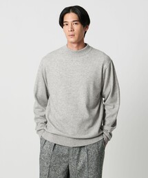ウール カシミヤ シルク モックネック ニット