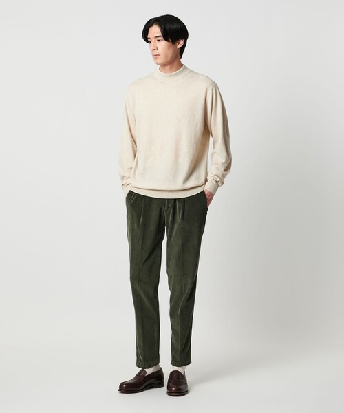 UNITED ARROWS（ユナイテッドアローズ）の「ウール カシミヤ シルク モックネック ニット（ニット/セーター・メンズ・ライトグレー/オフホワイト/ダークグリーン/ネイビー・M/S/L/XL）」の6枚目の写真