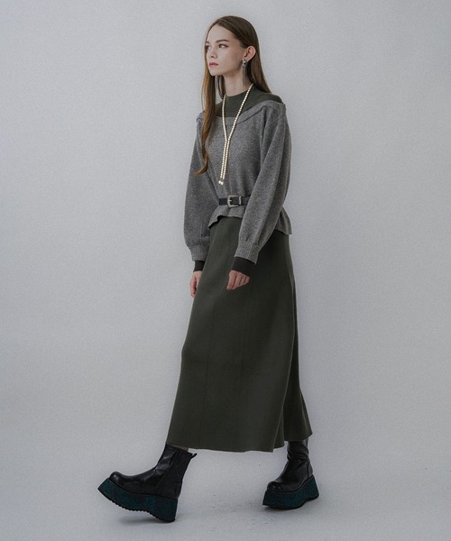 オフィショルレイヤードワンピース レイヤード風オフショルワンピース | Rlab store
