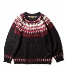 HOUSTON（ヒューストン）の「［UNIVERD72/ユニバード］NORDIC MOHAIR TOUCH SWEATER / ノルディック柄 モヘアタッチ 起毛 ニット セーター【UNISEX】（ニット/セーター）」