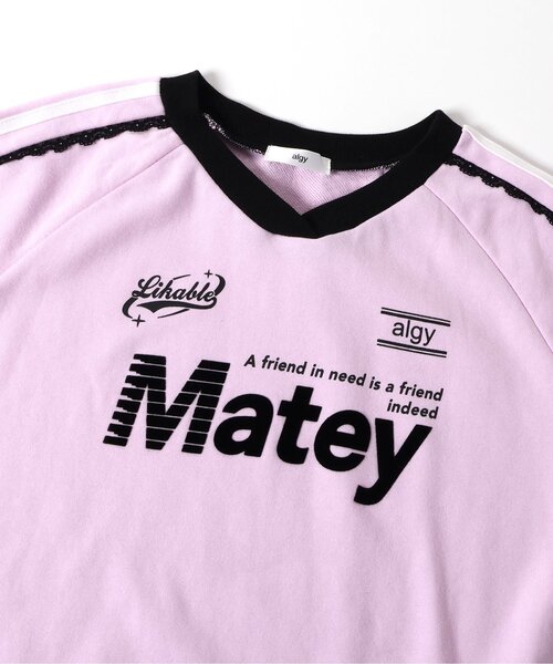 algy（アルジー）の「袖レースBIGゲームトレーナー（スウェット・キッズ・ピンク/ブラック/アイボリー・XX-SMALL/X-SMALL/MEDIUM/SMALL）」の9枚目の写真