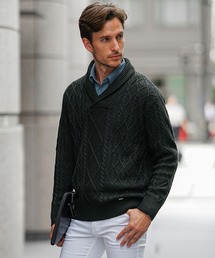 SOMEDIFF（サムディフ）の「【SOMEDIFF】 7GG変わり編みニット メンズ セーター クルーネック Vネック ショールカラー アクリル 春服 冬服（ニット/セーター）」