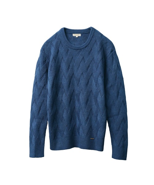 SOMEDIFF（サムディフ）の「【SOMEDIFF】 7GG変わり編みニット メンズ セーター クルーネック Vネック ショールカラー アクリル 春服 冬服（ニット/セーター・メンズ・ホワイト/ブラック/ブルー/ブラック系その他/ブラウン/ブラック系その他2/ネイビー/カーキ/ブラウン系その他・M/L/XL）」の21枚目の写真