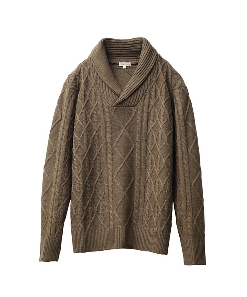 SOMEDIFF（サムディフ）の「【SOMEDIFF】 7GG変わり編みニット メンズ セーター クルーネック Vネック ショールカラー アクリル 春服 冬服（ニット/セーター・メンズ・ホワイト/ブラック/ブルー/ブラック系その他/ブラウン/ブラック系その他2/ネイビー/カーキ/ブラウン系その他・M/L/XL）」の13枚目の写真