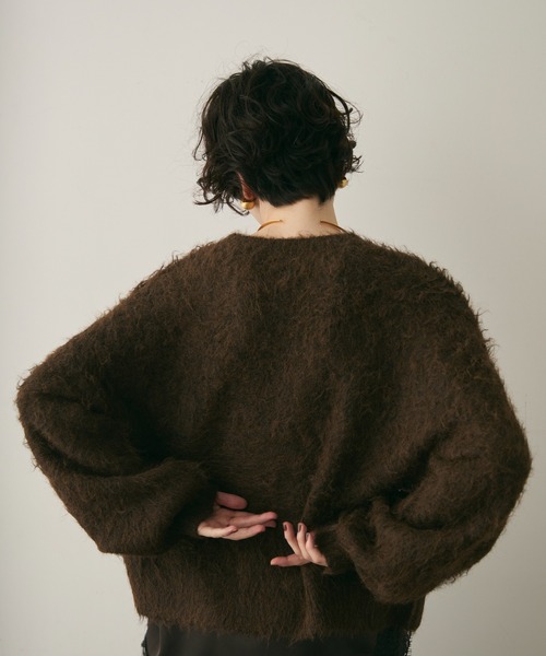 Trish（トリッシュ）の「【ウール混】イエティシャギープルオーバー（ニット/セーター・レディース・ベージュ/ブラウン/チャコールグレー・MEDIUM）」の8枚目の写真