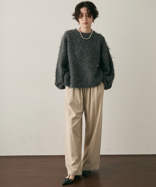 Trish（トリッシュ）の「【ウール混】イエティシャギープルオーバー（ニット/セーター・レディース・ベージュ/ブラウン/チャコールグレー・MEDIUM）」の19枚目の写真