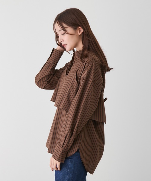 Jayro(ジャイロ)の「TCブロードキャミ+シャツセット(シャツ/ブラウス・レディース・ダークブラウン/ホワイト系その他2・M)」の19枚目の写真