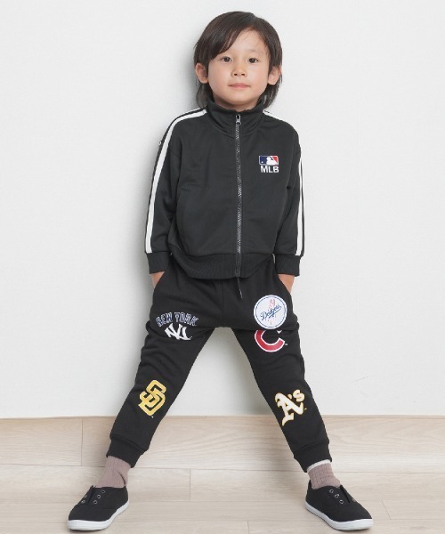 MLB(メジャーリーグベースボール)の「MLB チームワッペン柄ジャージ(その他アウター・キッズ・ブラック・95cm/90cm/110cm/100cm)」の2枚目の写真
