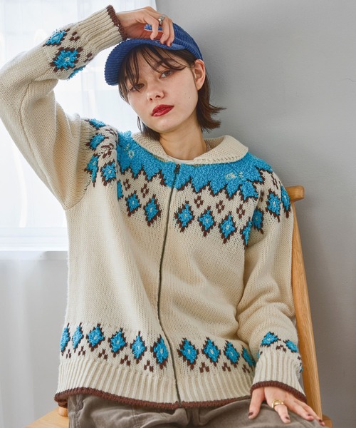 モールコンビカウチンカーディガン（カーディガン/ボレロ）｜niko and