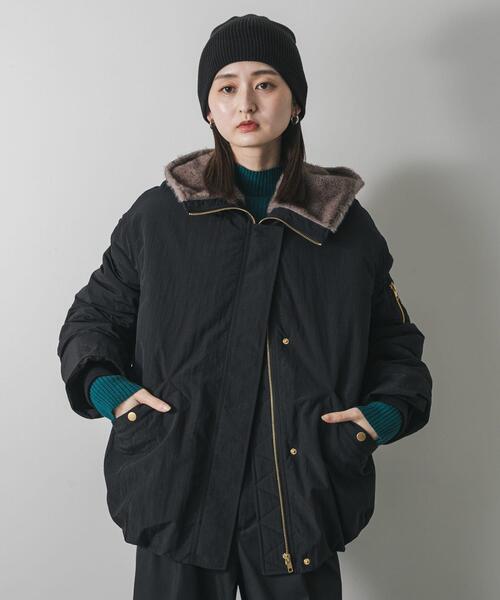 SENSE OF PLACE by URBAN RESEARCH(センスオブプレイスバイアーバンリサーチ)の「ファーエリバルーンブルゾン(ブルゾン・レディース・ブラック/ベージュ/ブラウン・ONE)」の21枚目の写真