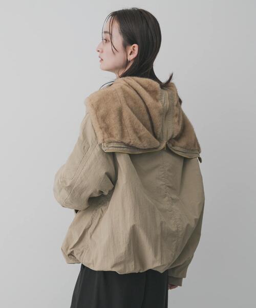 SENSE OF PLACE by URBAN RESEARCH(センスオブプレイスバイアーバンリサーチ)の「ファーエリバルーンブルゾン(ブルゾン・レディース・ブラック/ベージュ/ブラウン・ONE)」の7枚目の写真