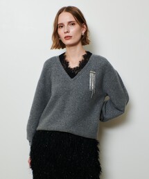 allurevill ニット グレー サイズ2 allureville｜アルアバイル（レディース）のニット/セーター