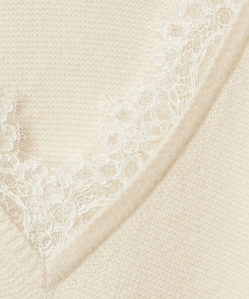 allureville(アルアバイル)の「レースドッキングプルオーバー(ニット/セーター・レディース・オフホワイト/グレー系その他・2)」の7枚目の写真