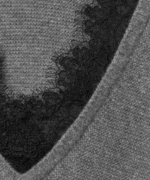 allureville(アルアバイル)の「レースドッキングプルオーバー(ニット/セーター・レディース・オフホワイト/グレー系その他・2)」の17枚目の写真