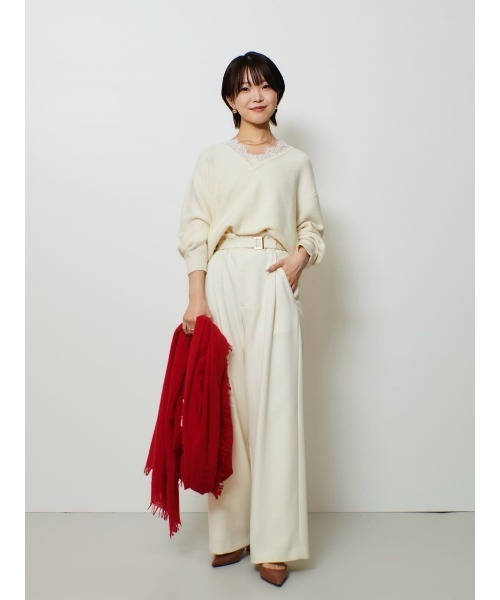 allureville(アルアバイル)の「レースドッキングプルオーバー(ニット/セーター・レディース・オフホワイト/グレー系その他・2)」の20枚目の写真