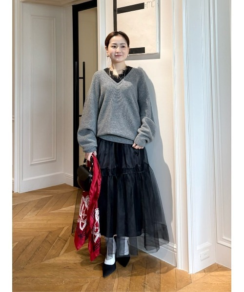 allureville(アルアバイル)の「レースドッキングプルオーバー(ニット/セーター・レディース・オフホワイト/グレー系その他・2)」の21枚目の写真