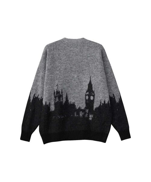 HYSTERIC GLAMOUR（ヒステリックグラマー）の「LONDON CALLINGジャカード セーター（ニット/セーター・メンズ・ブラック/ベージュ/オレンジ・SMALL/MEDIUM/LARGE/X-LARGE）」の7枚目の写真