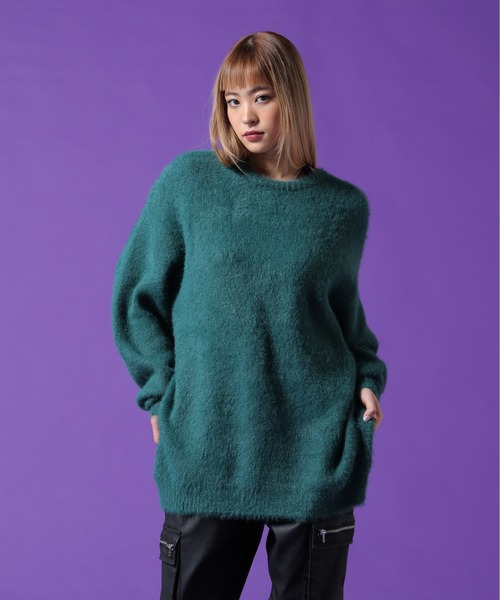 DANKE SCHON（ダンケシェーン）の「【WEB&DEPOT限定】DankeSchon/ダンケシェーン/SHAGGY CREWNECK（ニット/セーター・レディース・ブラック/ホワイト/モスグリーン・L/XL/M）」の19枚目の写真