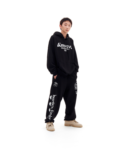 ARCHIVE BOLD（アーカイブボールド）の「DOODLE SWEAT PANTS (BLACK)（スウェットパンツ・メンズ・その他・LARGE/MEDIUM/SMALL）」の4枚目の写真
