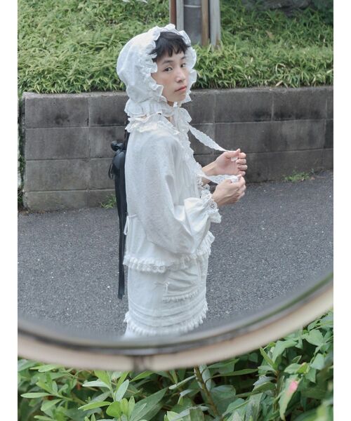 merry jenny（メリージェニー）の「sugar frill ミニスカート（スカート・レディース・オフホワイト/ライトブルー/ブラック・FREE）」の6枚目の写真