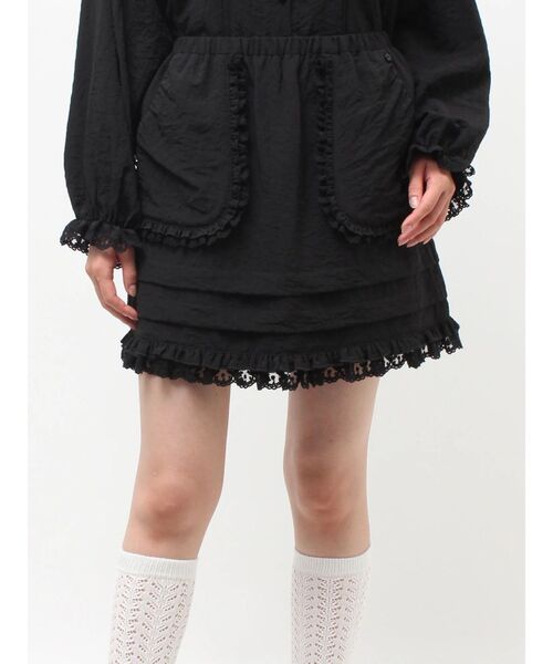 merry jenny（メリージェニー）の「sugar frill ミニスカート（スカート・レディース・オフホワイト/ライトブルー/ブラック・FREE）」の13枚目の写真