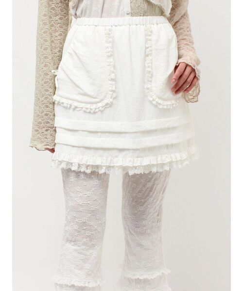 merry jenny（メリージェニー）の「sugar frill ミニスカート（スカート・レディース・オフホワイト/ライトブルー/ブラック・FREE）」の15枚目の写真