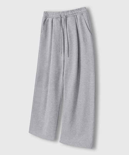 LEMAIN SECOND（リメインセカンド）の「[2PACK] ONE-TUCK WIDE SWEAT PANTS - GRAY/WHITE MELANGE (FLEECE ver)（スウェットパンツ・レディース・その他・SMALL/MEDIUM/LARGE/X-LARGE/XX-LARGE）」の3枚目の写真