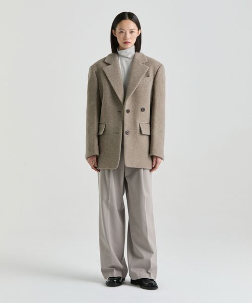 MUSINSA STANDARD WOMAN（ムシンサスタンダードウーマン）の「ウィメンズヘビーウェイト裏起毛ディープタックワイドスラックス[ライトベージュ]（スラックス・レディース・その他・34/32/30/31/24/25/26/27/28/29）」の8枚目の写真