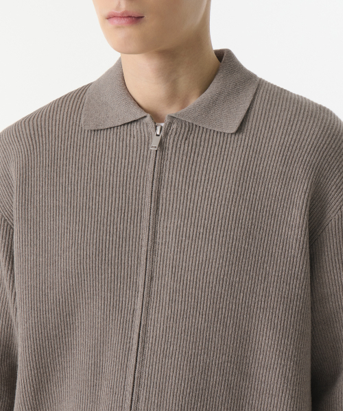 MUSINSA STANDARD（ムシンサスタンダード）の「コットンカラー ニットジップアップ [トフ]（ニット/セーター・メンズ・その他・SMALL/MEDIUM/LARGE/X-LARGE/XX-LARGE）」の4枚目の写真