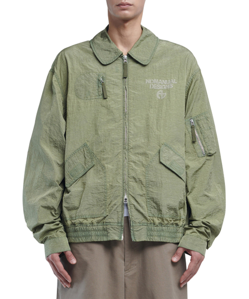 NOMANUAL(NOMANUAL)の「NYLON FLIGHT JACKET - SAND KHAKI(ナイロンジャケット・メンズ・その他・LARGE/MEDIUM)」の2枚目の写真