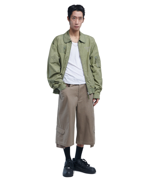 NOMANUAL(NOMANUAL)の「NYLON FLIGHT JACKET - SAND KHAKI(ナイロンジャケット・メンズ・その他・LARGE/MEDIUM)」の4枚目の写真